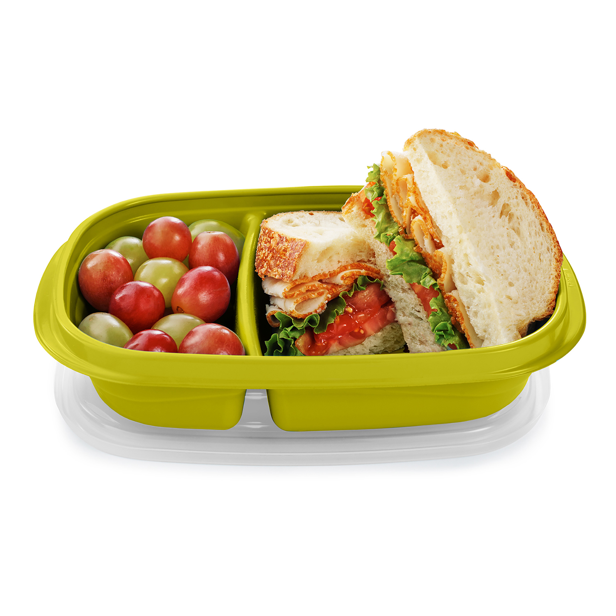 Rubbermaid TakeAlongs 3.7 Cup Divided Food Storage Containers, Set of 3, color may vary - image 3 of 4