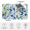 thumbnail image 4 of Navy Blue Leaves Doormat Outdoor Entrance 18"x30", Green Summer Botanical Absorb Moisture Dirt Door Mats, Non-Slip Rubber Backing Floor Mats Indoor, Low-Profile Front Door Rugs, 4 of 9