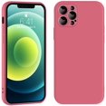 thumbnail image 1 of Étui en Silicone Liquide Manducary Compatible avec iPhone 12/Mini/Pro/Max (2020), Protection Complète en Gel Caoutchouc (Rose, iPhone 12 pro max), 1 of 7
