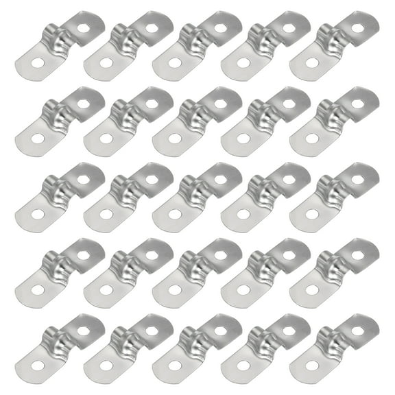 Uxcell Rigid Pipe Strap, 304 Stainless Steel Conduit Clamp 2 Hole U Bracket Pipe Clamp Tube Strap for Pipe Cable Wire Fixing 1/5" (5mm)