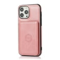 thumbnail image 5 of for iPhone 16 Pro, Classic PU Leather Case with Magnetic Clasp Card Slots Stand Function Durable Shockproof Soft TPU Phone Case Back Cover with Car Magnetic for iPhone 16 Pro, Rosegold, 5 of 9