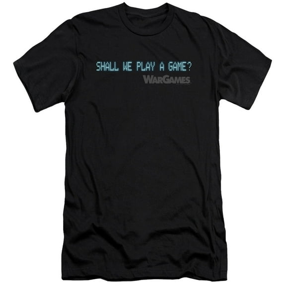 Wargames Shall We Premium Adult Slim Fit 30/1 T-Shirt Black