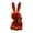 Khaki, variant on Flocked Parent-Child Rabbit Resin Figurine, Cute Animal Home Decoration Ornament, Craft Art Statue, Meaningful Gift Choice for Living Room Bedroom Desktop and Indoor Display