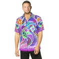 thumbnail image 6 of HAPPY BAY Men's Funky Beach Button Down Casual Shirts XS Violet-W202 Summer Vacation Holiday, 6 of 6