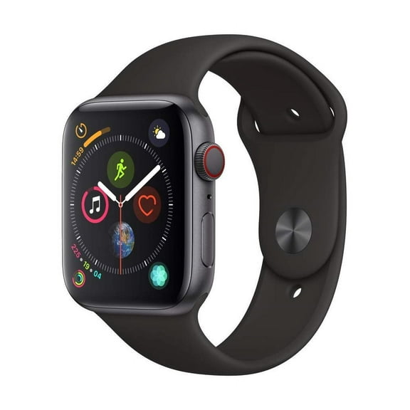 Restored Apple Watch Gen 4 Series 4 44mm Space Gray Aluminum - Black Sport Band 3E068LL/A (Refurbished)