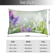 thumbnail image 2 of Honeii Purple Butterfly On Wild Print Pillow Cases,Plush Throw Pillow Covers,Decorative Pillowcase for Sofa, Couch, Living Room-14"x20", 2 of 6