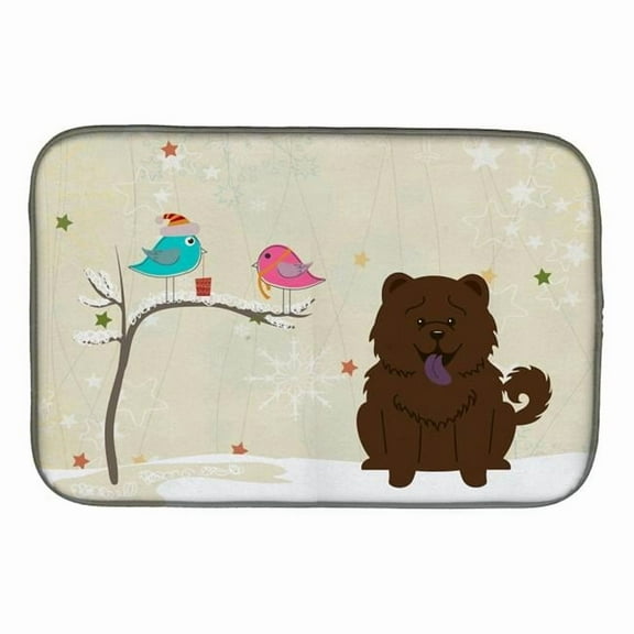 Christmas Presents between Friends Chow Chow Chocolate Dish Drying Mat