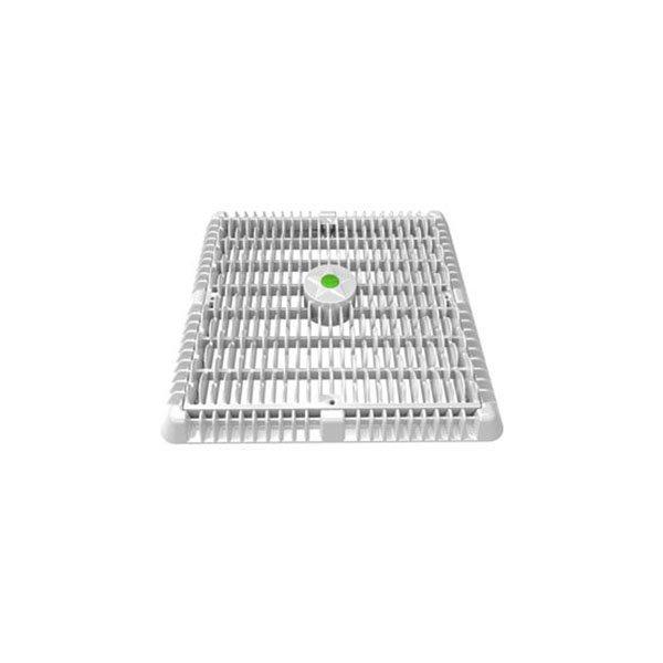Couvercle D'aspiration Carré 12x12 Pouces Avec Anneau Surélevé Ventilé - Blanc, Pour Piscine/spa, Référence WAV12WR101 - Neuf