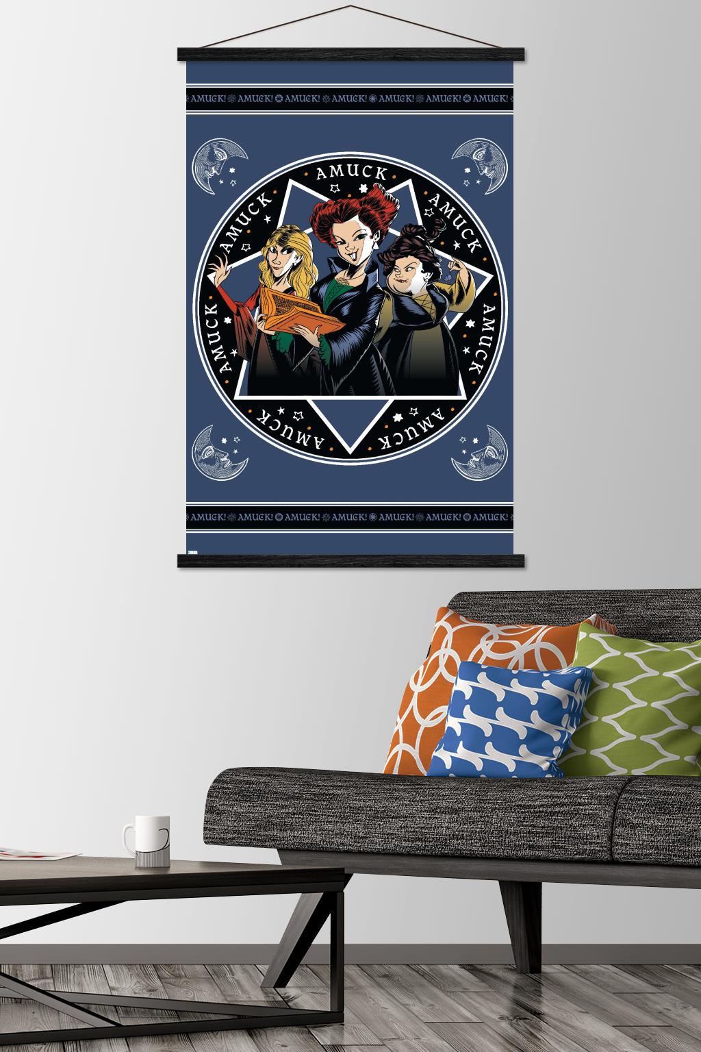 Disney Hocus Pocus - Amuck Wall Poster with Wooden Magnetic Frame, 22.375" x 34"