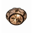 thumbnail image 4 of Meyda Tiffany 186439 Whispering Pines 2 Light 8" Tall Semi-Flush Ceiling Fixture - Bronze, 4 of 7