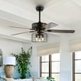 thumbnail image 6 of JONATHAN Y Asher 52" 3-Light Industrial Metal/Wood LED Ceiling Fan With Remote, Forged Black, 6 of 9