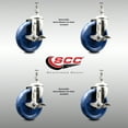 thumbnail image 2 of 5 Inch 316SS Solid Polyurethane Swivel 12mm Threaded Stem Caster Set Brake, 2 of 2