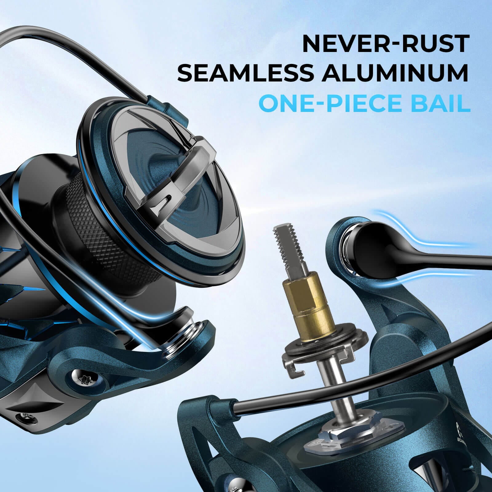 KastKing Spinning Fishing Reel Up to 39.5LBS Max Drag 6.2:1/5.2:1 Gear Ratio 10+1- MegaJaws