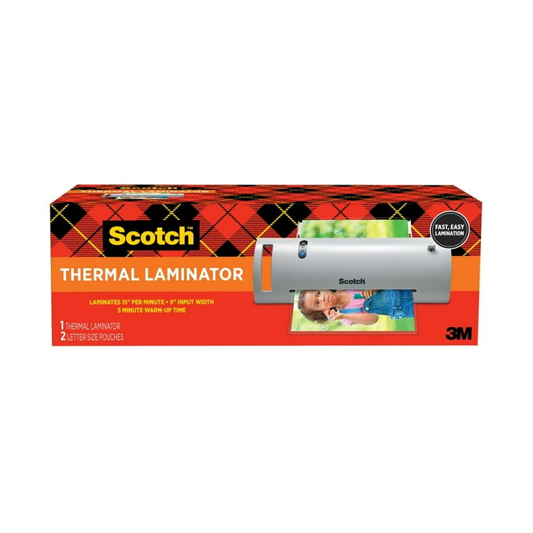 Scotch PRO Thermal Laminator Bundle With 200 Pouches – Never Jam Tech, 2 Rollers, Fast & Professional Results