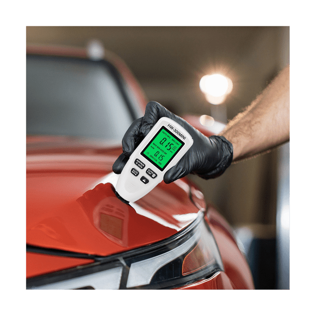 HW300MINI Digital Thickness Gauge Tester Auto Car Paint Measuring Instrument Paint Layer Measuring Device Tool White