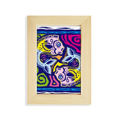 thumbnail image 1 of Constelación de Piscis Mexicon cultura grabado Escritorio de madera Arte Pintura 5x7 pulgadas marco de foto foto, 1 of 4