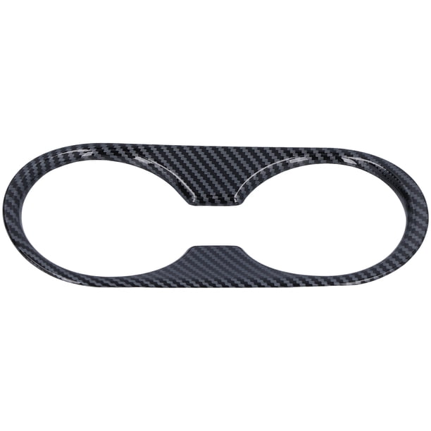 Embellecedor para portavasos, cubieCubierta marco bebidas, consola interior portavasos cubierta embellecedora estilo de fibra de carbono reemplazo de decoración para Mazda CX-3 CX3 2017 LHCER NO