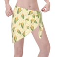 thumbnail image 3 of KLL Yellow Corn Print Women's Sarong Coverups Short Bathing Suit Wrap Skirt Beach Wrap Swimsuit Cover Ups, 3 of 6
