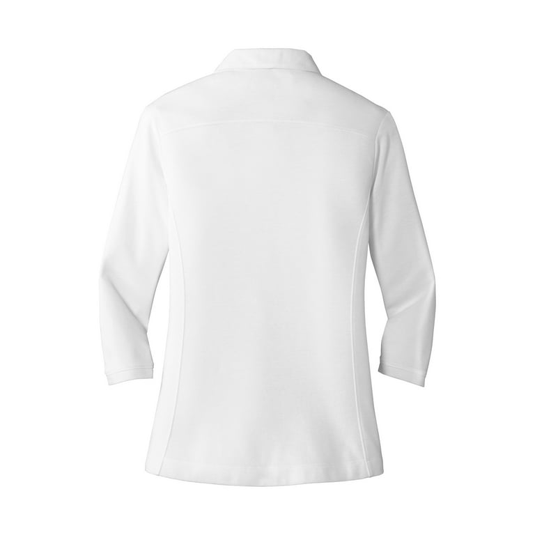 Port Authority Adult Female Women Electric Heather Polo White 3X