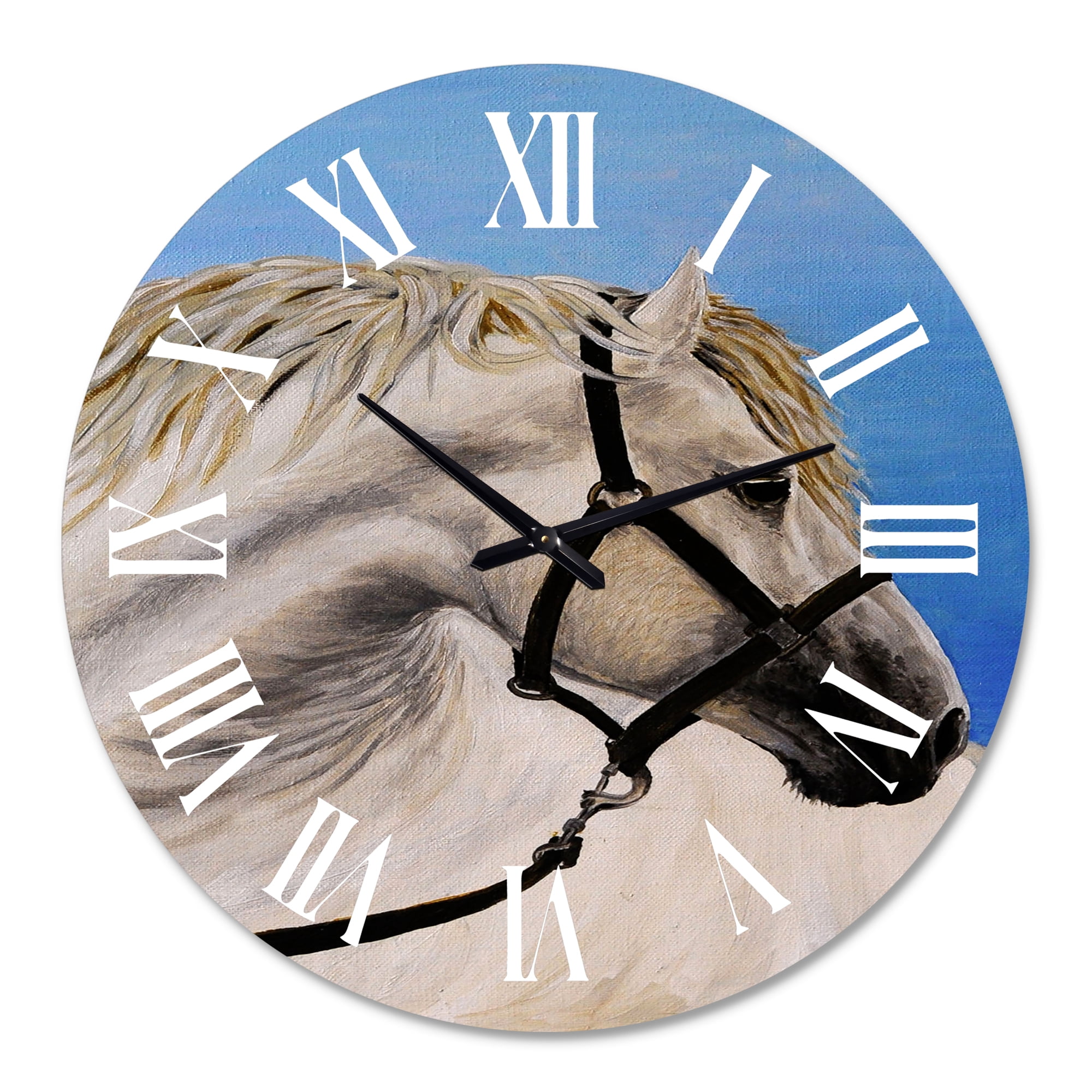 Designart 1 in Quartz Farmhouse Wall Clock