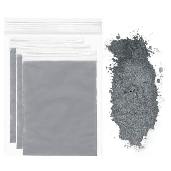 Polvo de mica 15g/0.53oz, pigmentos perlados de resina epoxi 400 mallas para resina de fundición, pintura de coche, fabricación de velas, arte de uñas DIY y manualidades, gris oscuro