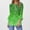 Green, variant on Summer Savings Clearance! Fatuov 3/4 Sleeve Shirts Womens Tops Sale Button V-Neck Three-Quarter Flared Sleeve Tops Floral Print Tee Blouses Gold