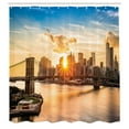 thumbnail image 3 of Ambesonne New York Shower Curtain, Cityscape of Brooklyn, 69"Wx75"L, Multicolor, 3 of 5