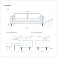 thumbnail image 6 of Module Ergonomic Sofa Bed, Velvet Navy, 6 of 10