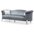 thumbnail image 5 of Passion Furniture PF-G0612A-L Vine 73 in. Round Arm Velvet Straight Sofa in Gray, 5 of 5