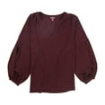 thumbnail image 2 of Vince Camuto Womens Bubble Sleeve Pullover Blouse, Pink, Plus Size, 3X, 2 of 2