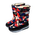 thumbnail image 2 of Hjcommed Bottes d'Hiver pour Femmes à Plateforme, Épaisses en Peluche, Imperméables, Bottes de Moto Chaudes, Mi-Mollet, Rouges 38, 2 of 6