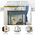 thumbnail image 6 of EUROCO Daisy Series Console Table with Two Storage Drawers, Bottom Shelf, Solid Wood Funiture for Entryway, Navy, 6 of 8