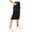 Black, variant on Wax Jean Womens Juniors High Waist Back Slit Midi Cargo Skirt (Black, Small)