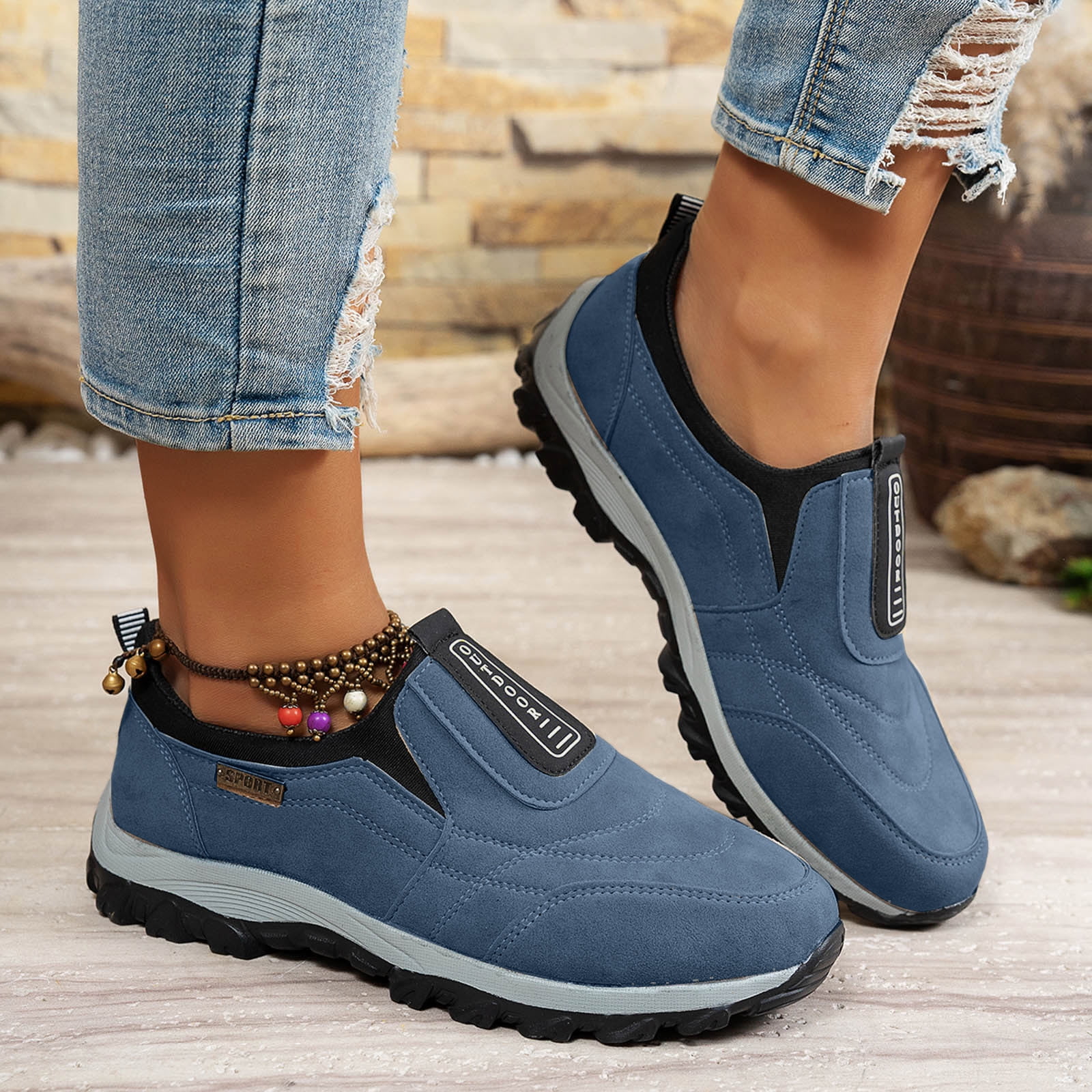 YLYL Men Women Orthopedic Sneakers Arch Support Non-Slip Outdoor Walking Hiking Shoes