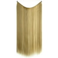 thumbnail image 1 of SHCKE Invisible Hair Extensions with Invisible Transparent Wire Removable Secure Clips in Straight Synthetic Hairpiece for Women 22 Inch, 1 of 6