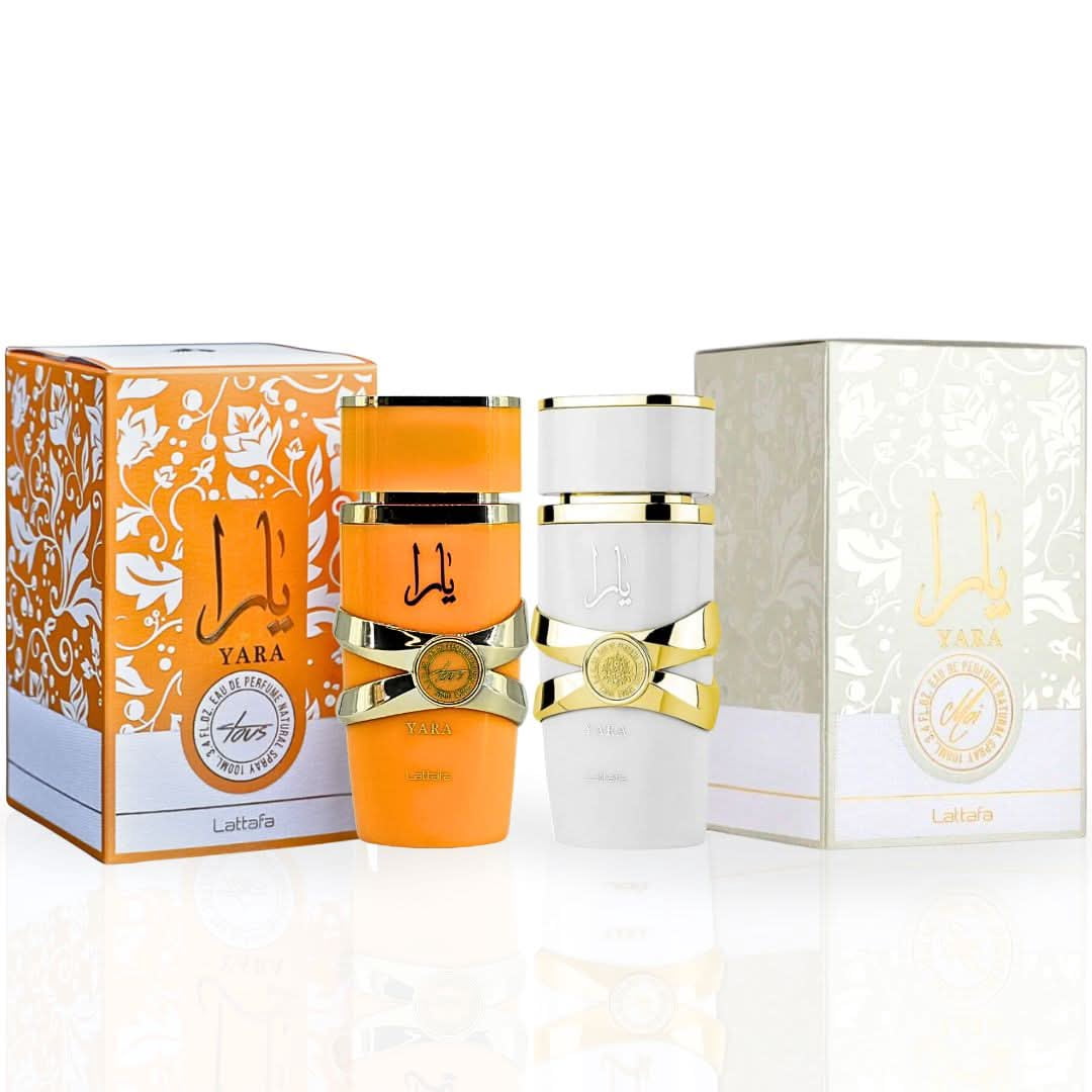 Yara Tous & Yara Moi Eau de Parfum Sprays 100ml (3.4 oz) by Lattafa (Bundle)