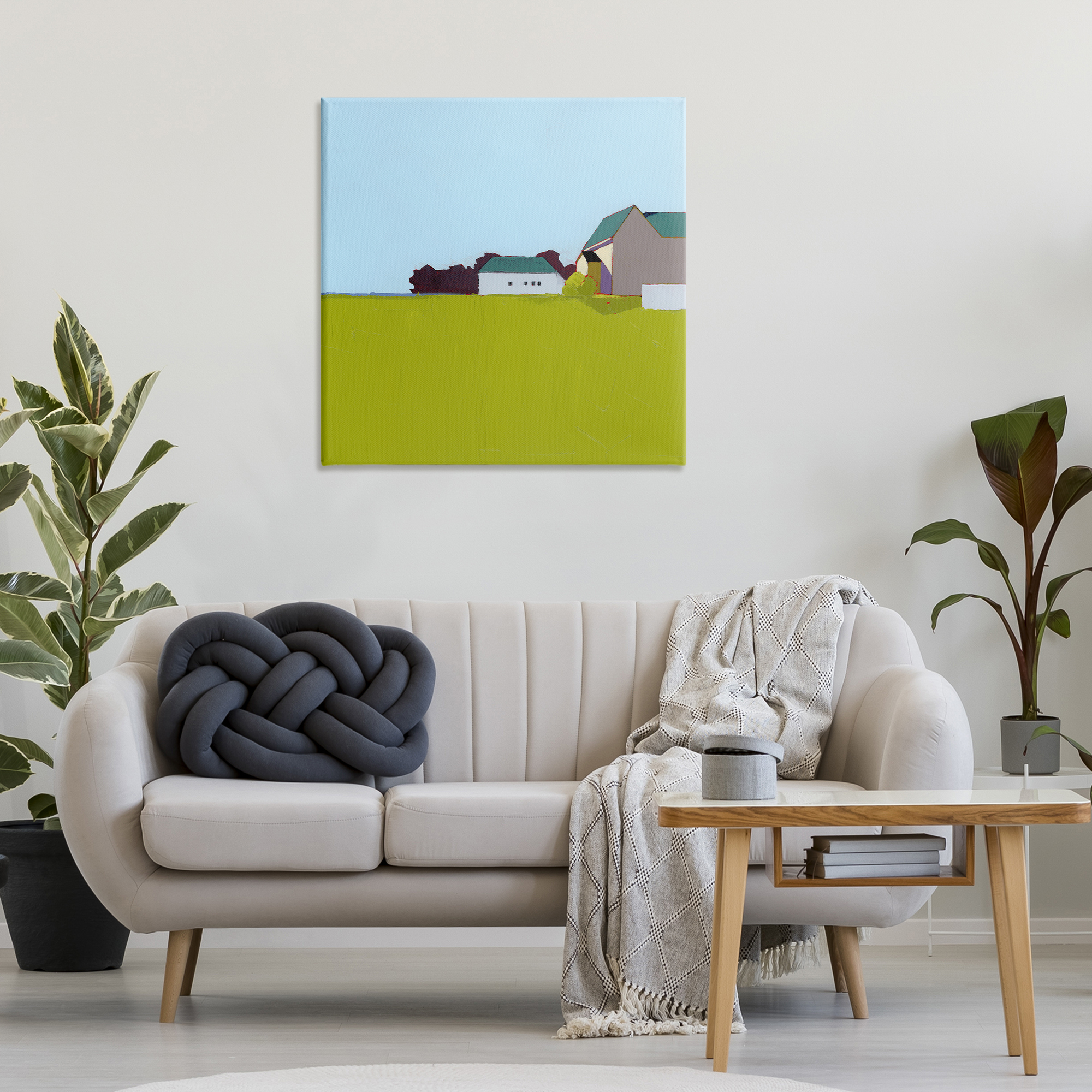 Spring Morning Farm Land Canvas Wall Art, design by Ruth LaGue