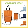 thumbnail image 3 of Clearance Under $6.39 2-in-1 Foldable Shopping Cart with Wheels, Reusable Grocery Bag on Wheels, Portable Trolley Bag for Travel Home Kitchen, 3 of 5