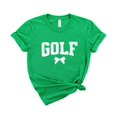 thumbnail image 4 of Distressed Golf Coquette Bow Shirt for Women and Teens Girly Graphic Tee for Golfer Vintage Green shirt Adult X-Large, 4 of 4