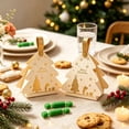 thumbnail image 6 of Christmas Tree Shaped Gift Box,Foldable Handheld Candy Packaging Box with Faux Leather Handle,Beige Cardboard Treat Box for Xmas Party Favors and Presents, 6 of 6