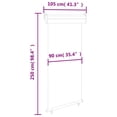 thumbnail image 2 of vidaXL Auvent Latéral de Balcon 105x250 cm Gris, 2 of 8