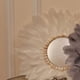 thumbnail image 5 of Espejo De Flores, Decoración De Pared De Flores De Estilo Nórdico, Espejo De Plumas De Macramé, Decoración Montada En La Pared Para Sala De Estar Y Dormitorio Noticed HA026970-01, 5 of 6