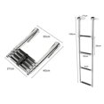 thumbnail image 4 of 4 Step Ladder Stainless Steel Telescoping Extendable Ladder 600 Pound Capacity for Marine Yacht/Swimming Potoon Ladder, 4 of 4