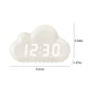 thumbnail image 3 of Reloj despertador creativo, cuatro nubes, reloj de mesa LED controlado por voz, snooze junto a la cama, reloj de mesa de luz nocturna de calendario para estudiantes, blanco, 3 of 7