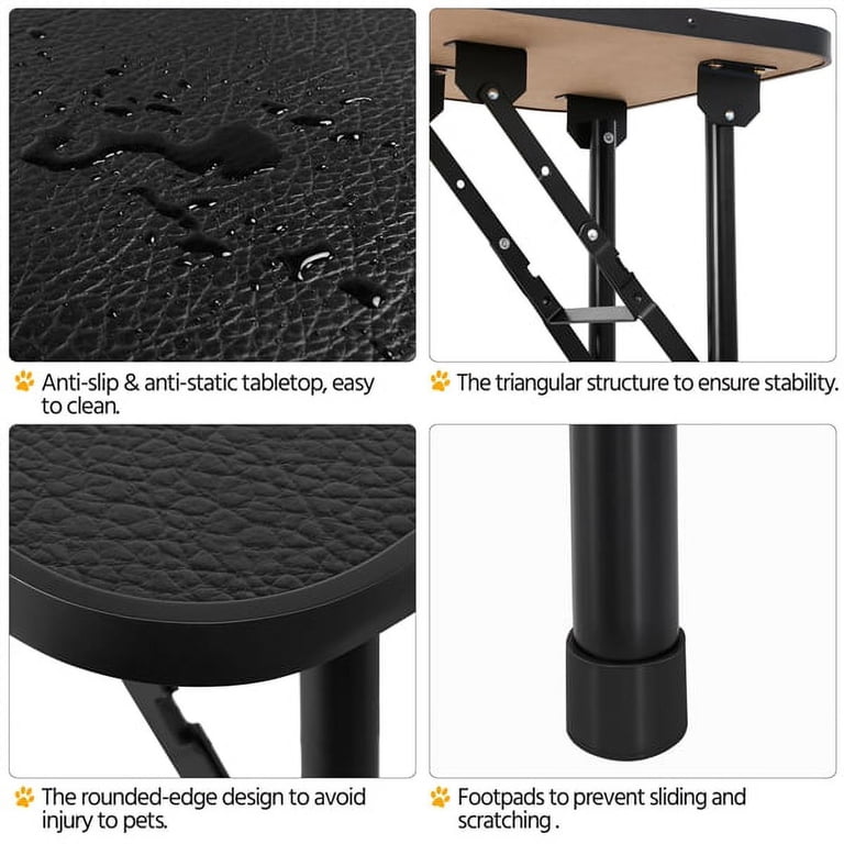 Alden Design 32 Inch Adjustable Foldable Grooming Table photo 5