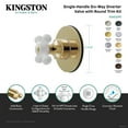 thumbnail image 4 of Kingston Brass KS4033PX Restoration Single-Handle Six-Way Diverter Valve with Round Trim Kit, Antique Brass, 4 of 4