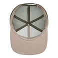 thumbnail image 5 of Toptie 7 Panel Trucker Cap Adjustable Snapback Flat Bill Mesh Back Hip Hop Hat-Khaki, 5 of 7
