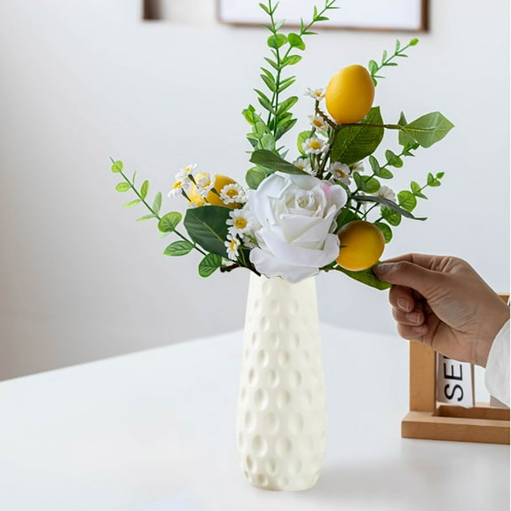 YFGEFTR Ceramic Flower Vase Home Decor, Matte Finish, Vases for Decor Modern Home Centerpieces, Bedroom Decorations for House Book Shelf Office Coffee Desk Dining Fireplace