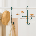 thumbnail image 3 of 2PCS 360 Rotated Hooks Hat Rack for Baseball Caps Hat Organizer Holder for Hanger & Room Closet Display, 3 of 6