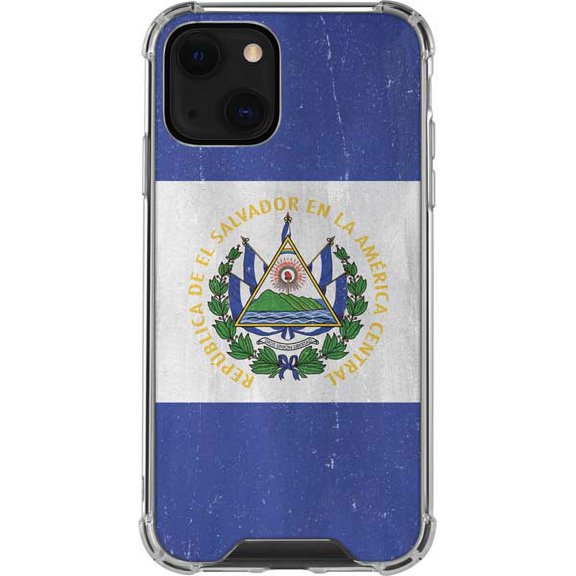 Skinit Countries of the World El Salvador Flag Distressed iPhone 14 Plus Clear Case
